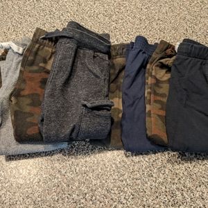 Eight pairs of boys 4T sweatpants.